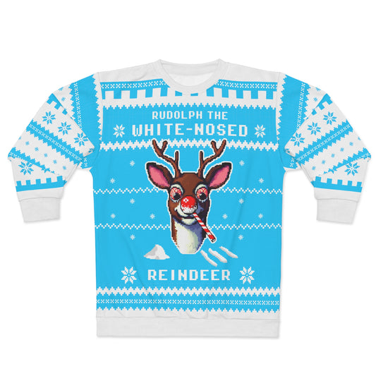 Rudolph the White-Nosed Reindeer Sweater!