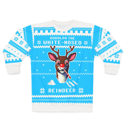 Rudolph the White-Nosed Reindeer Sweater!