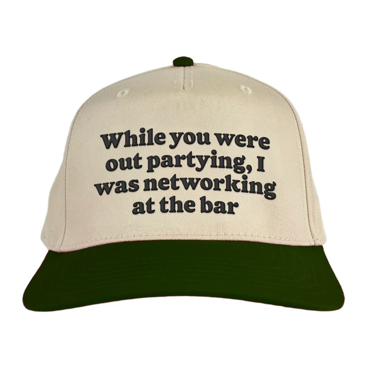 While you were out partying, I was networking at the bar Vintage Hat!