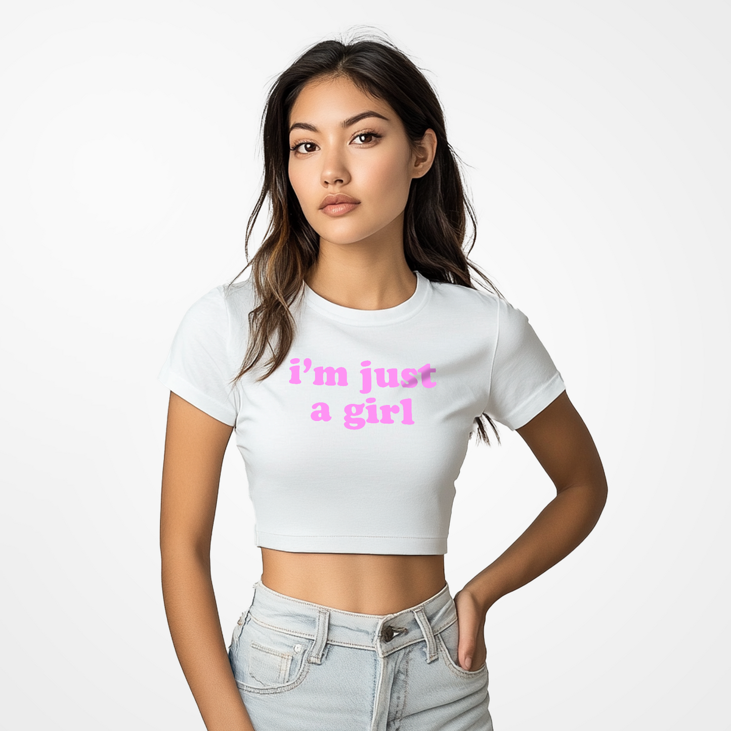 "i'm just a girl" Baby Tee!